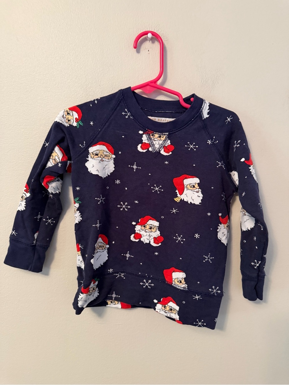 The Beaufort Bonnet Company Navy Santa Print Crewneck